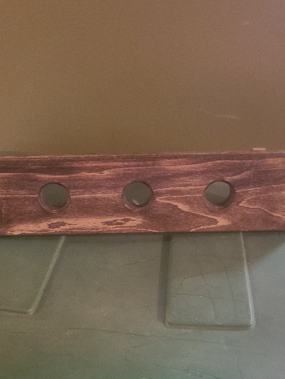 Rustic Brown Wooden Wine Rack